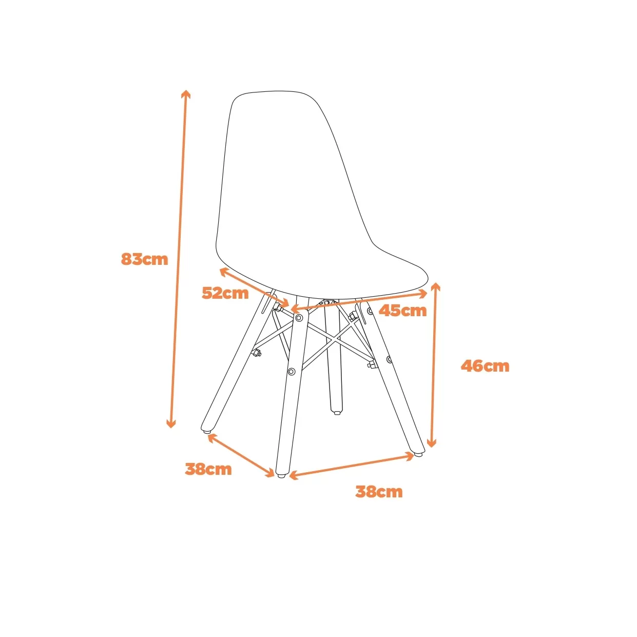 Cadeira Eames Eiffel Flórida