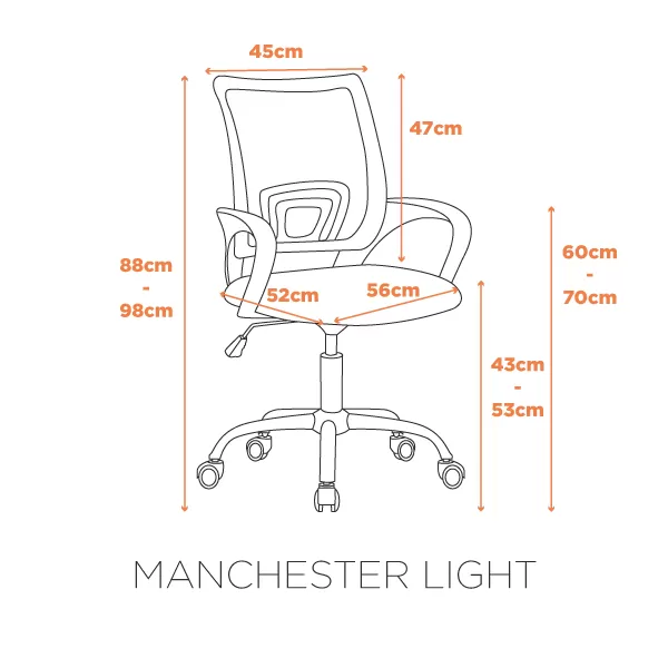 Cadeira Tela Giratória Manchester Elite Light