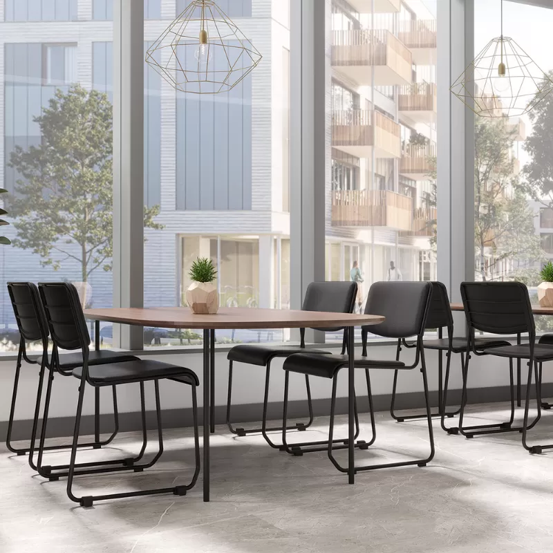 Cadeira Fixa Empilhável Iven Plaxmetal