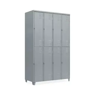 Roupeiro De Aço 8 Portas - Pitão Para Cadeado - GRP 8 Chapa 26 - Metalúrgica 1000