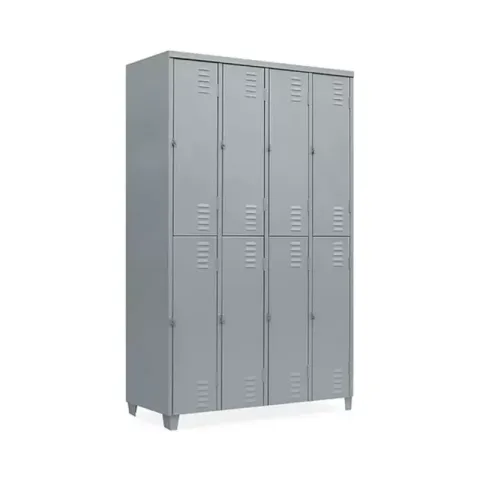 Roupeiro De Aço 8 Portas - Pitão Para Cadeado - Grp 8 Chapa 26 - Metalúrgica 1000