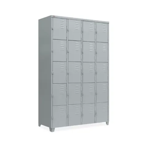 Roupeiro De Aço 20 Portas - Pitão Para Cadeado - GRP 20 Chapa 26