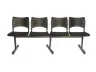 Longarina ISO 4 Lugares Preto - Mogiflex